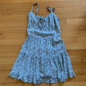 Ruched short green hollister dress